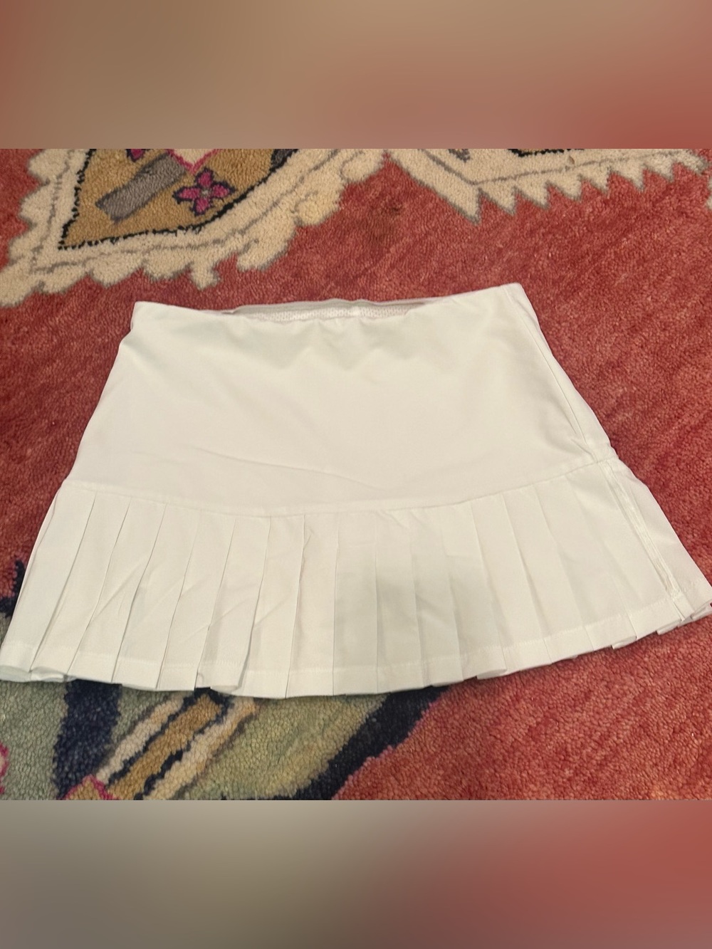 Tory Burch White Pleated Mini Skirt